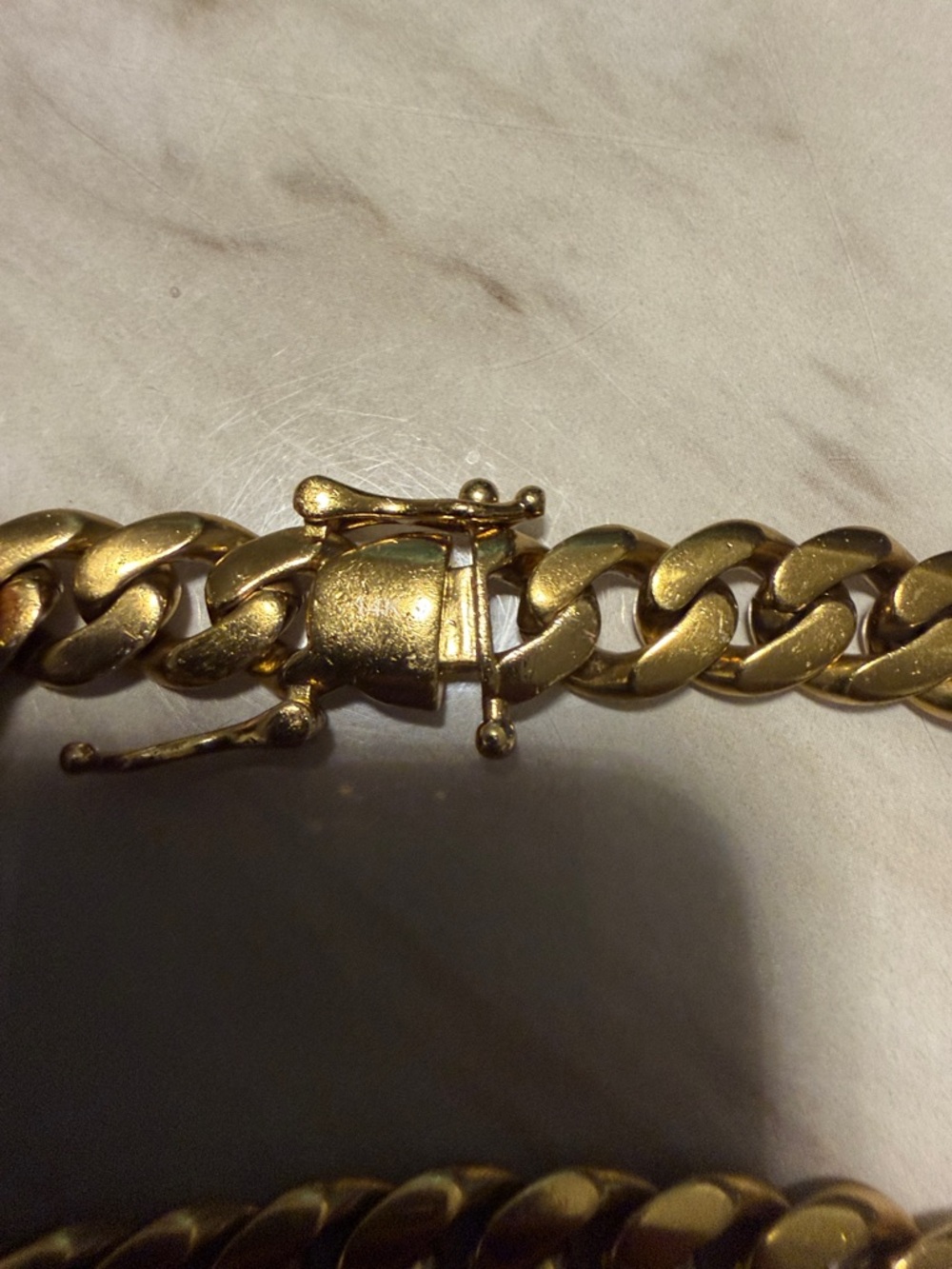 Gold-Tone Cuban Link Chain Bracelet - Men's Accessory
